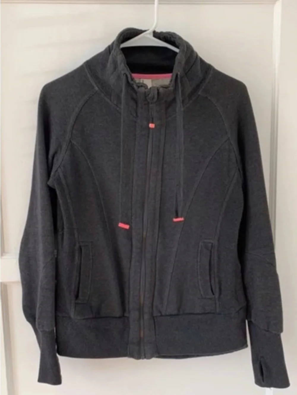 Women's Charcoal Zip-Up Hoodie Jacket